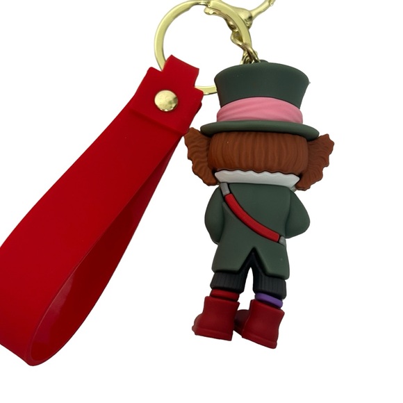 Alice In Wonderland Mad Hatter 3D Silicone Keychain NWT - Picture 5 of 14